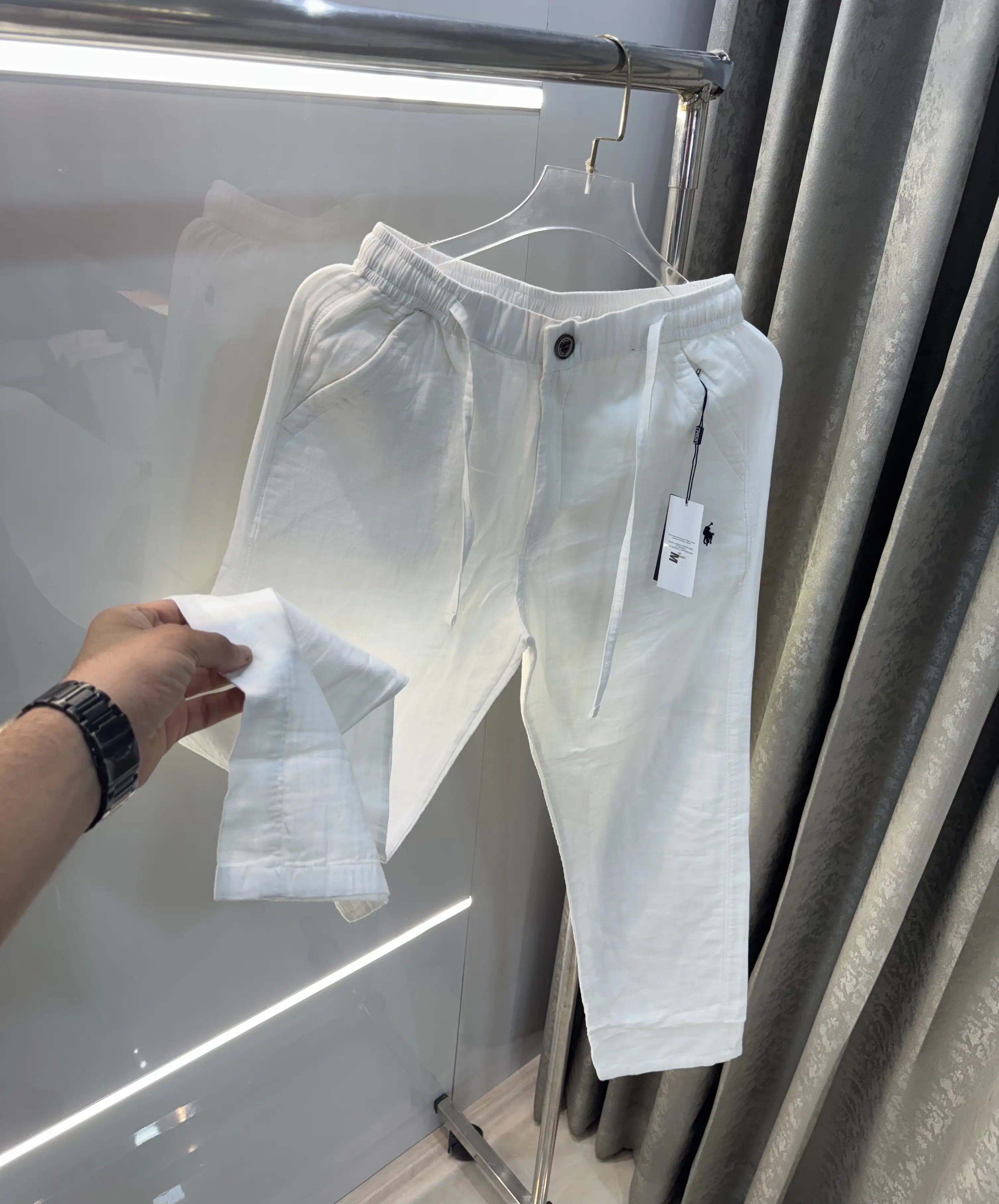 Ralph Lauren White Premium Linen Trouser Secondary image