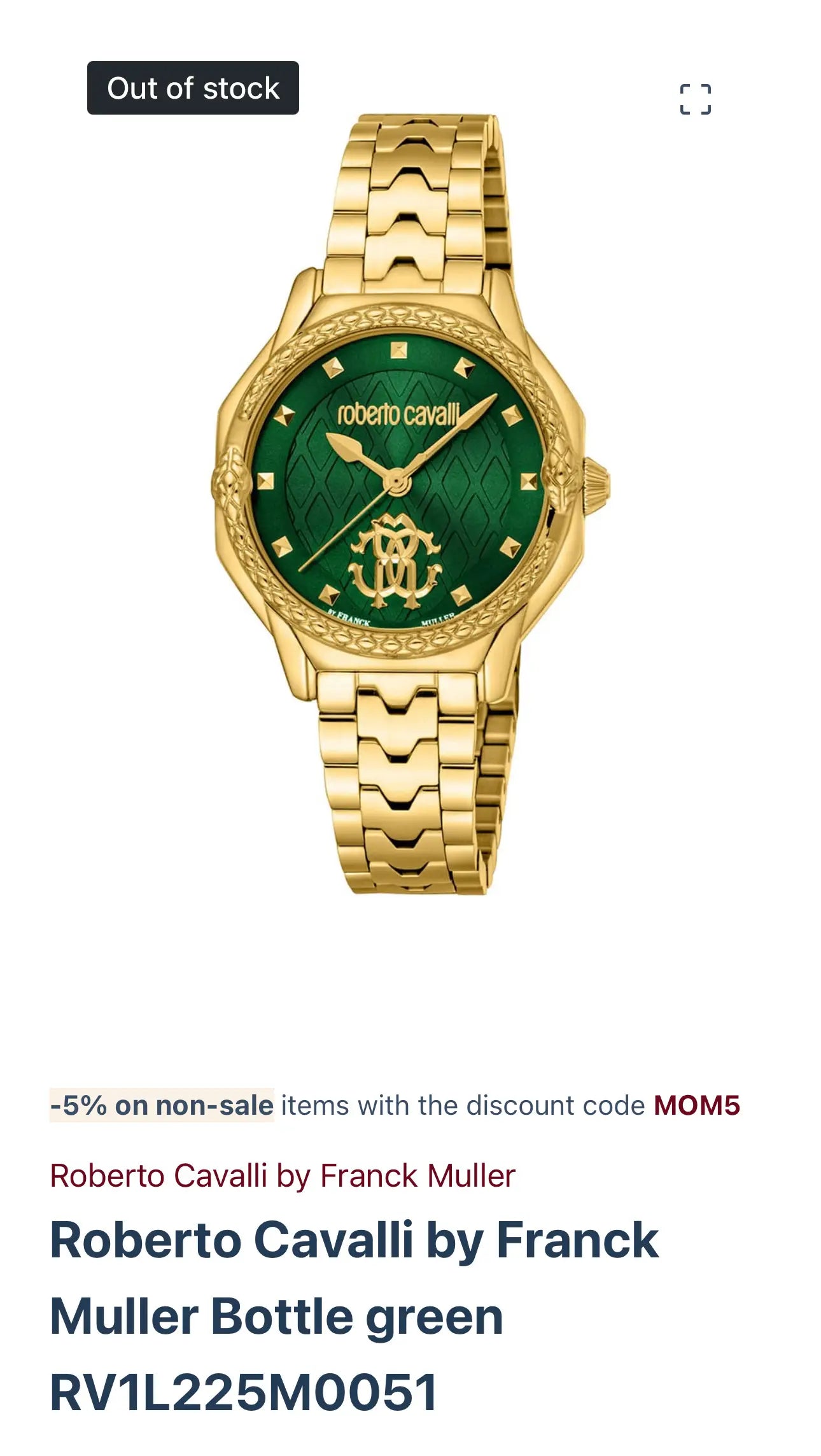Roberto Cavalli by FranckMuller Bottle green RV1L225M0051
