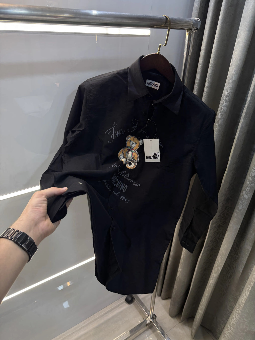 Moschino Black Logo Work Premium Shirt