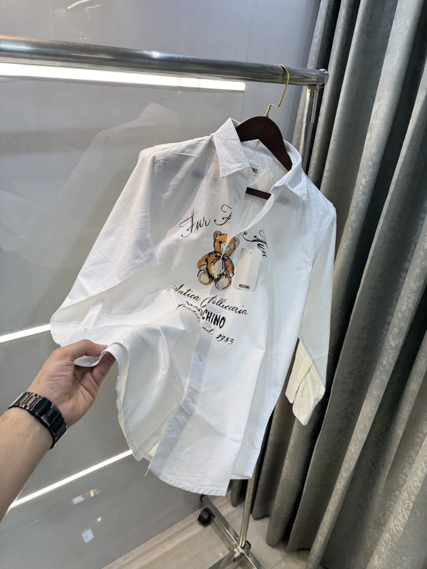 Moschino White Logo Work Premium Shirt