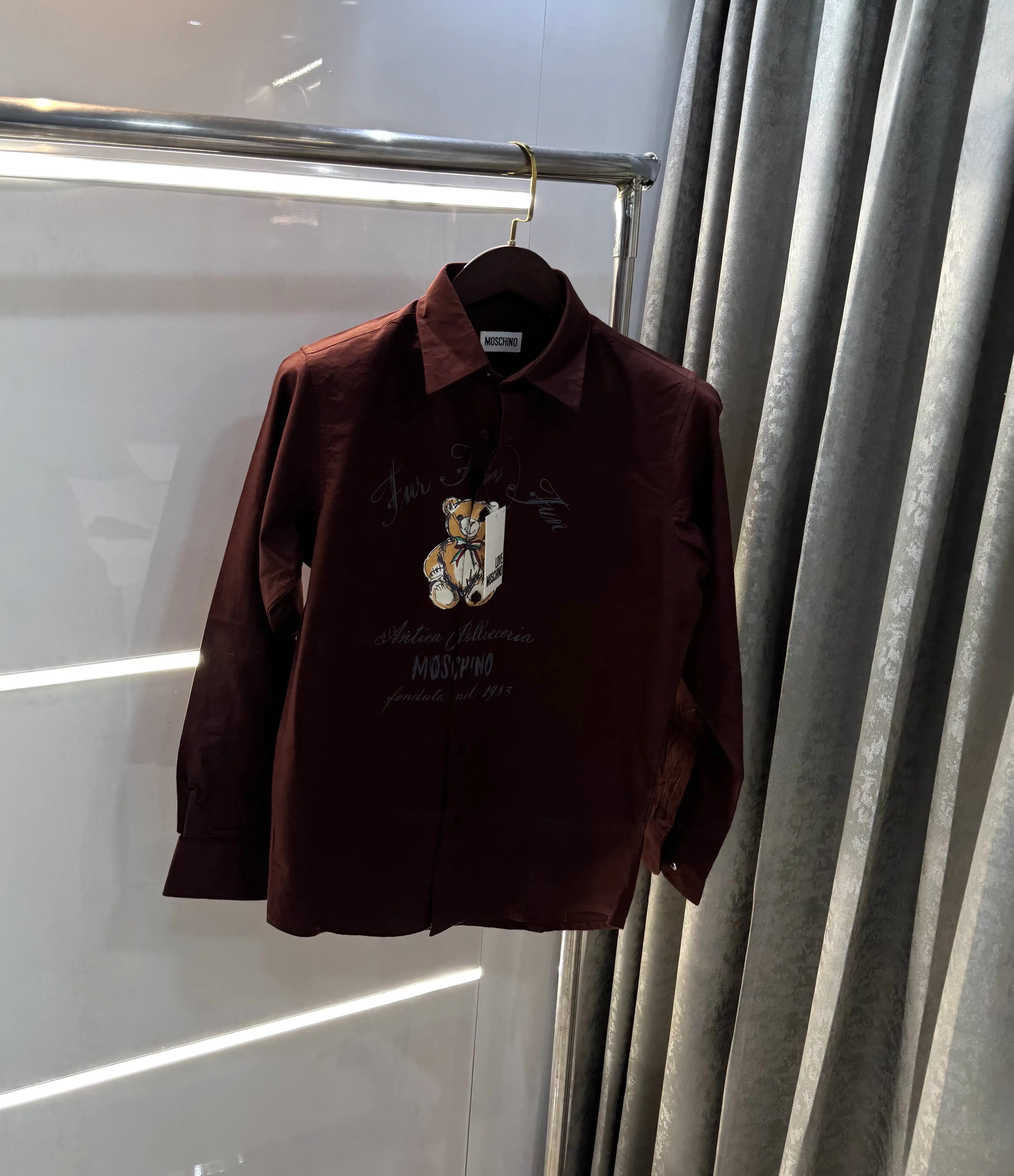 Moschino Brown Logo Work Premium Shirt Secondary image