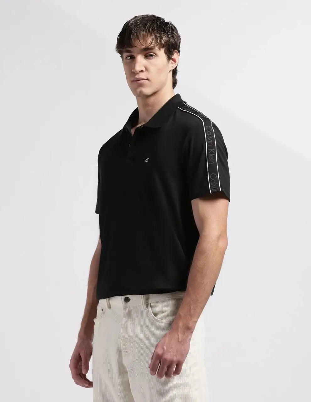 Calvin Klein Black Logo Work Premium Polo T-Shirt