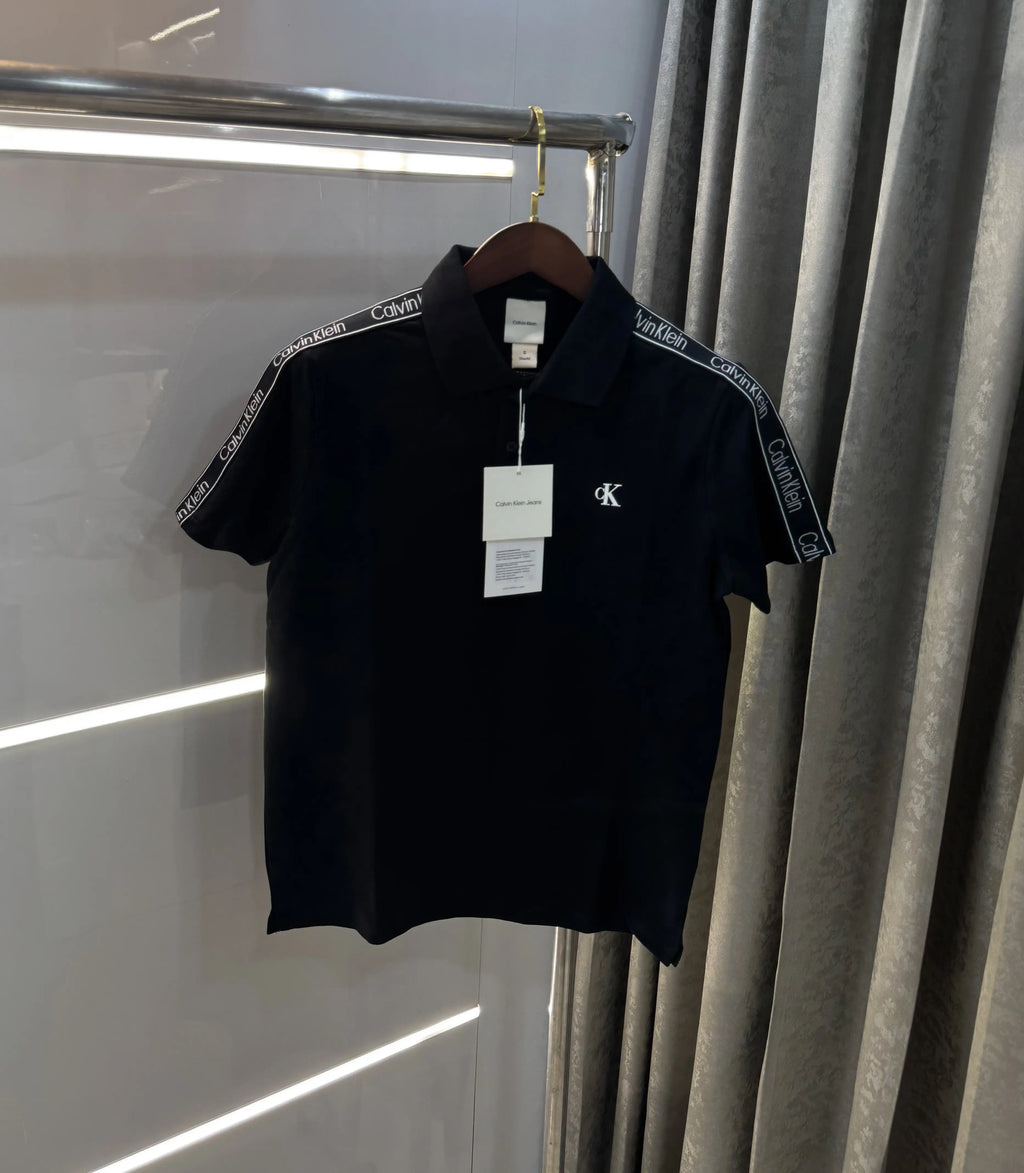 Calvin Klein Black Logo Work Premium Polo T-Shirt