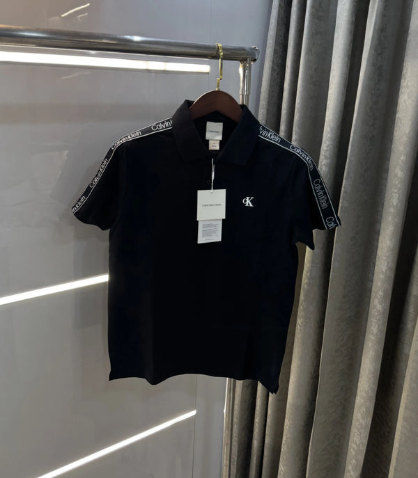 Calvin Klein Black Logo Work Premium Polo T-Shirt