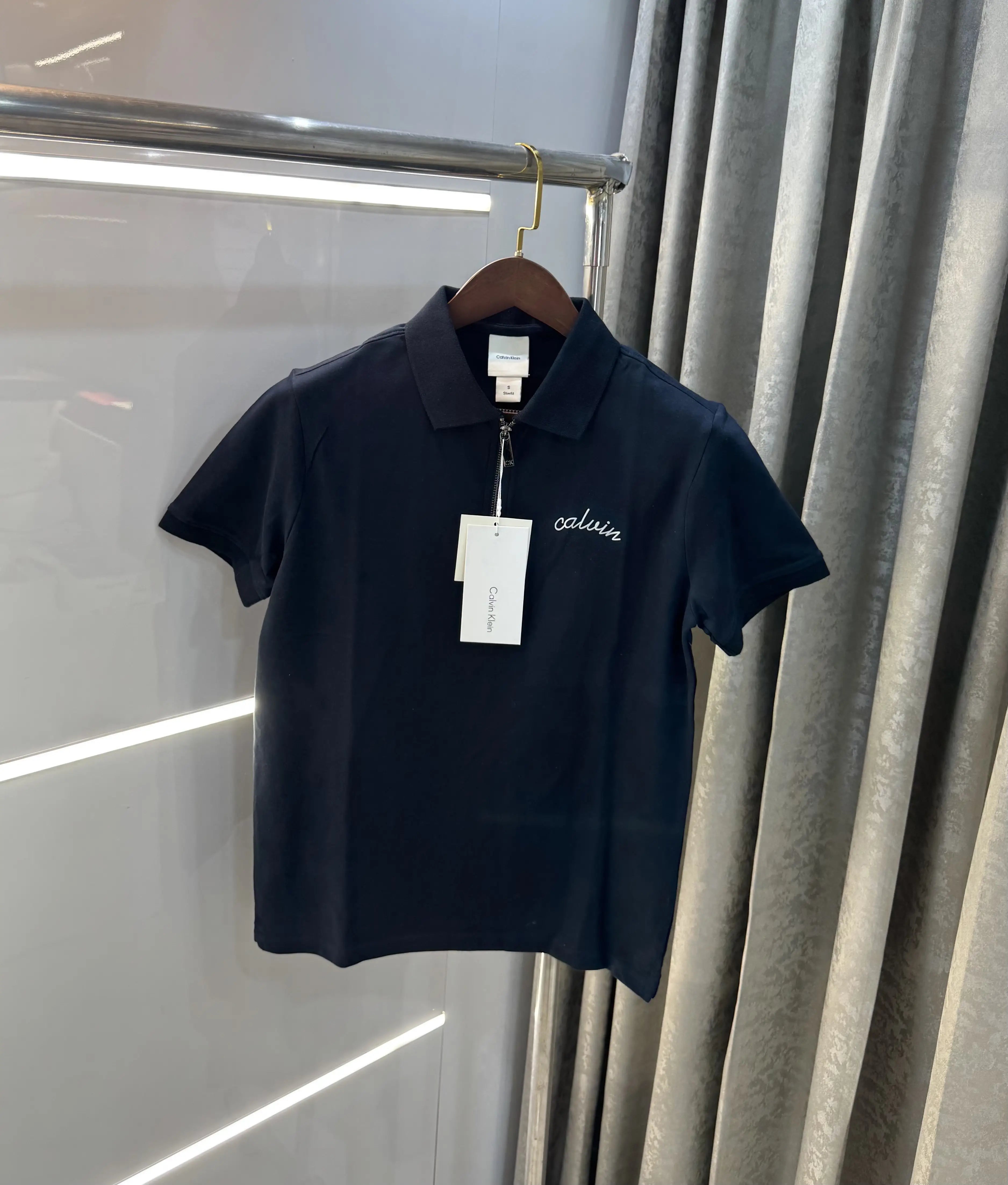 Calvin Klein Navy Blue Logo Work Premium Polo T-Shirt Secondary image