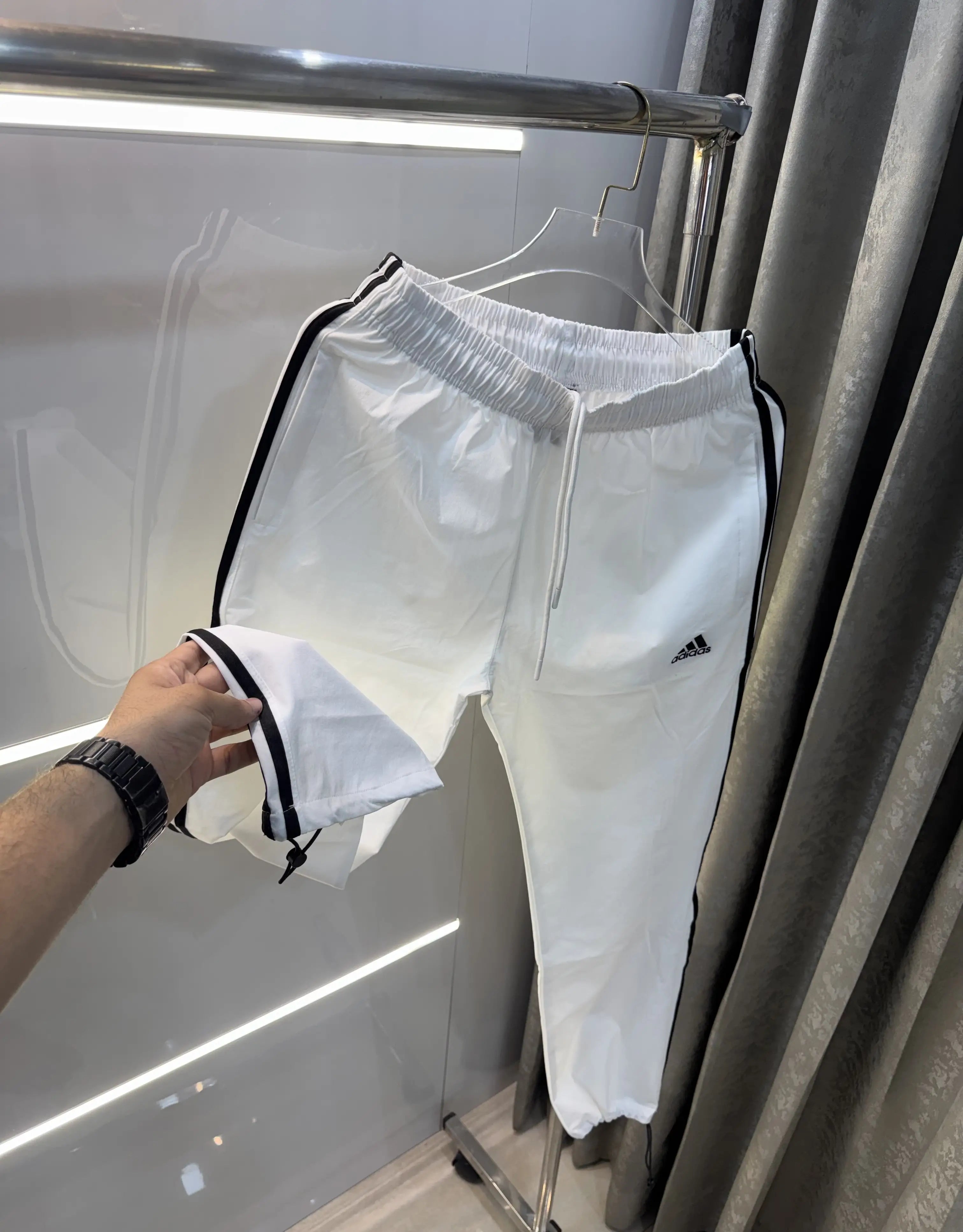 Adidas White Logo Work Premium Trackpant