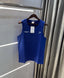 Gym Shark Blue Embroidery Logo Premium Sando