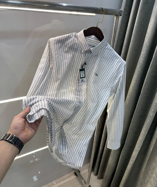 Lacoste Grey Strips Premium Shirt