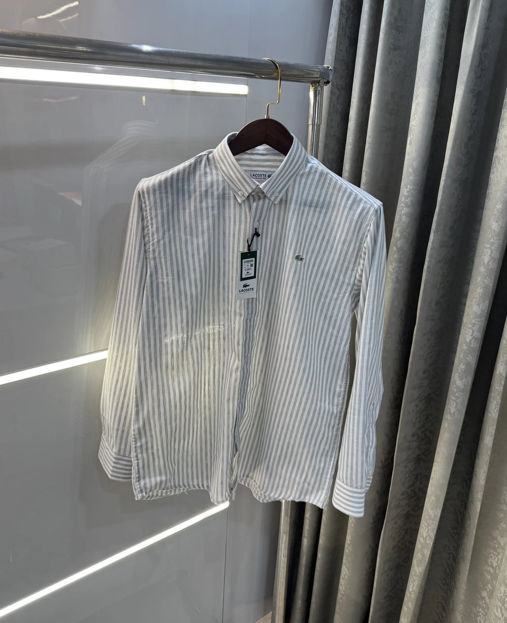 Lacoste Grey Strips Premium Shirt