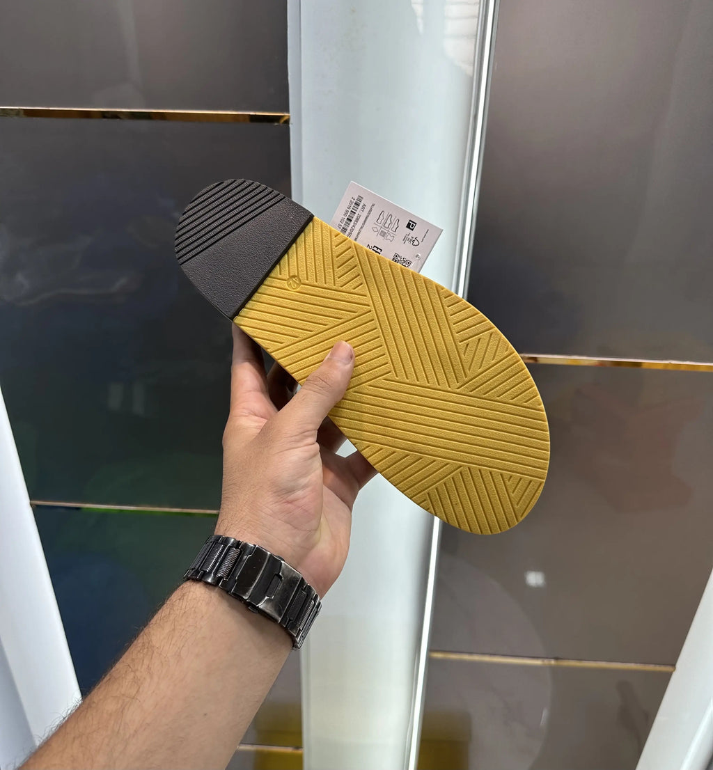 Fendi Dark Brown Premium Slides For Men