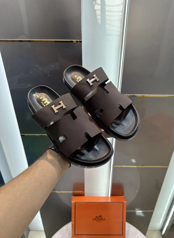 Herms Chypre Premium Brown Slides