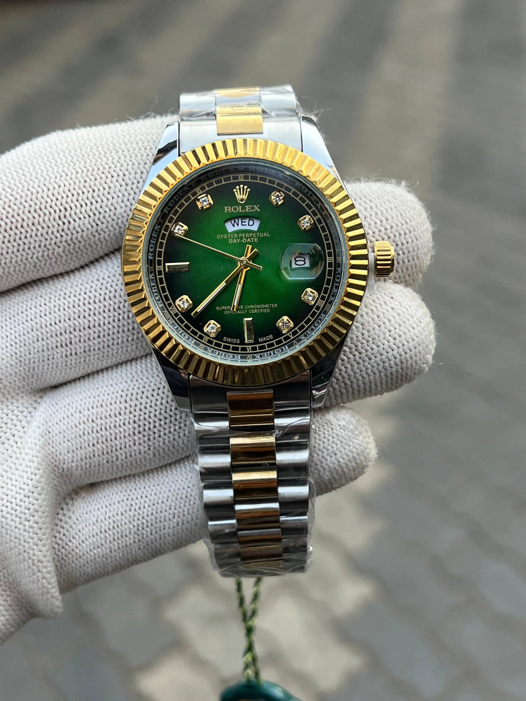 Rolex Day Date Two Tone Green