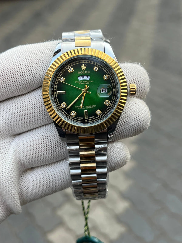 Rolex Day Date Two Tone Green
