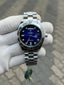 Rolex Day Date Silver Blue Diamond