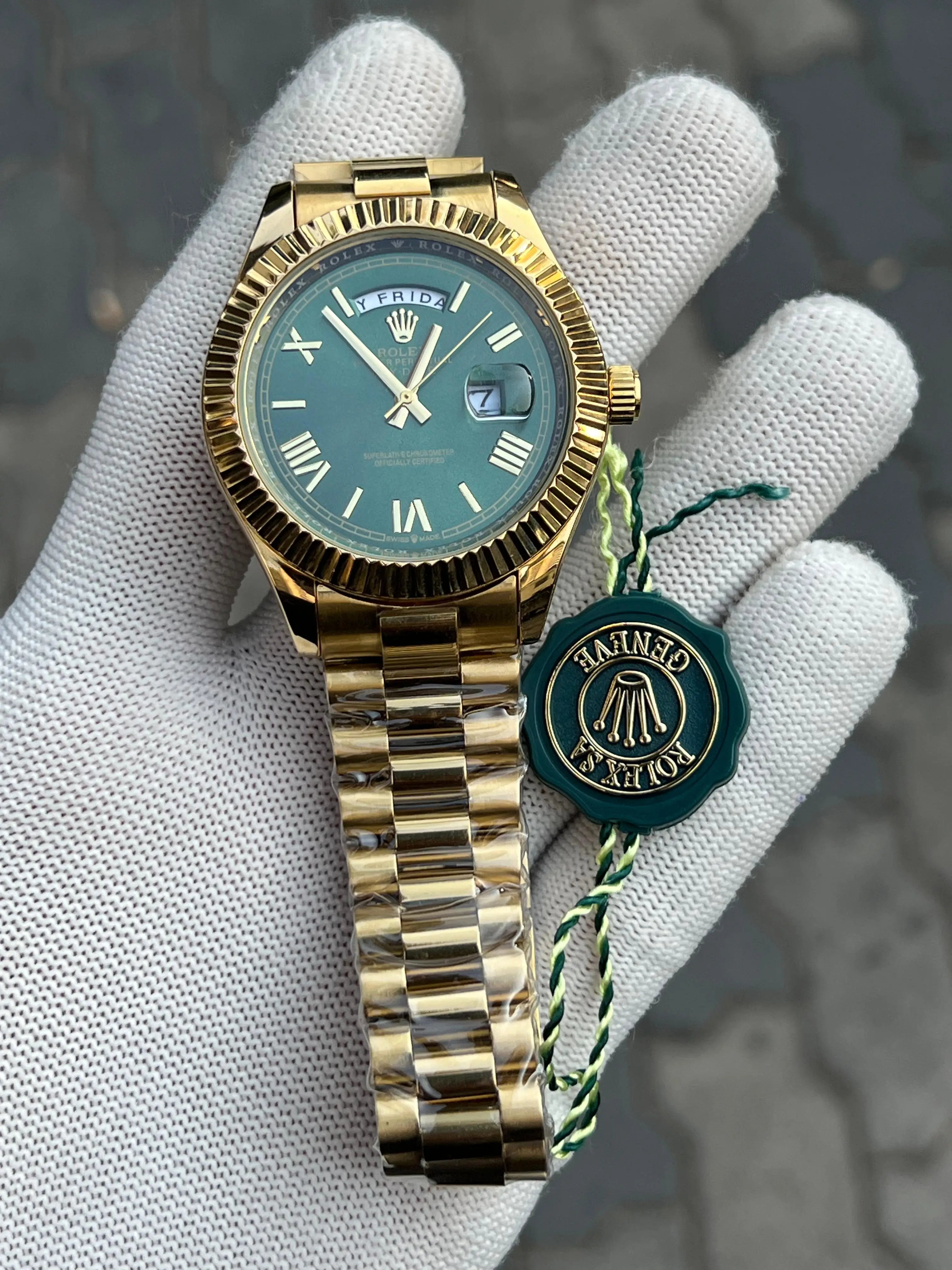 Rolex Day Date Gold Green