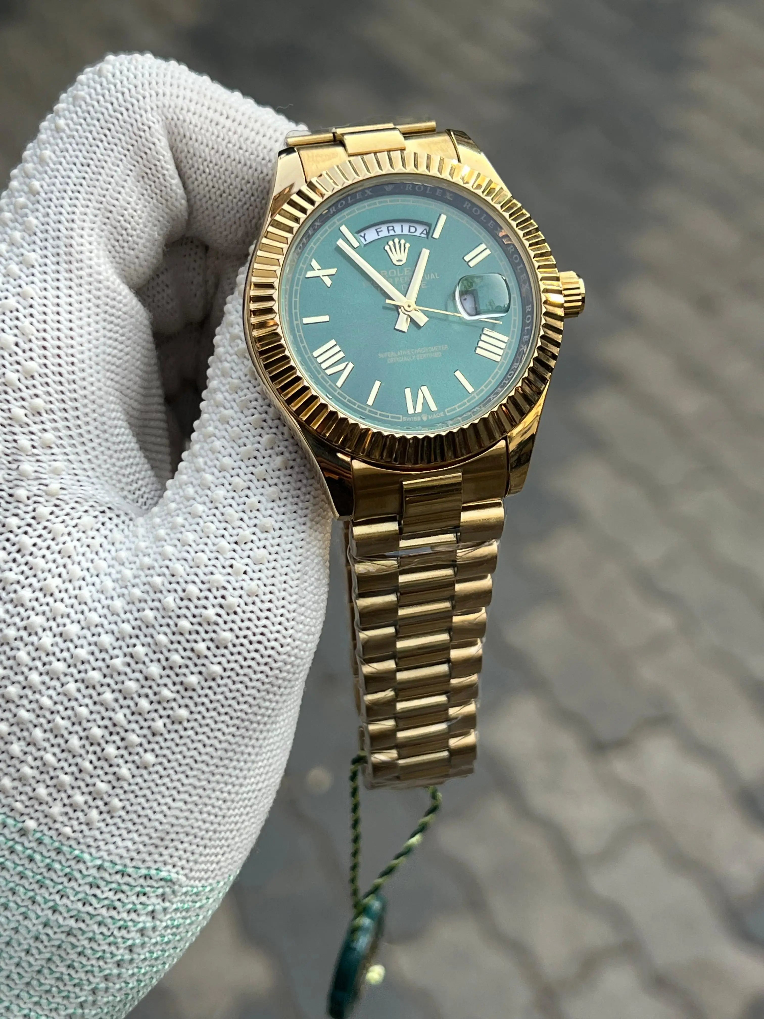 Rolex Day Date Gold Green