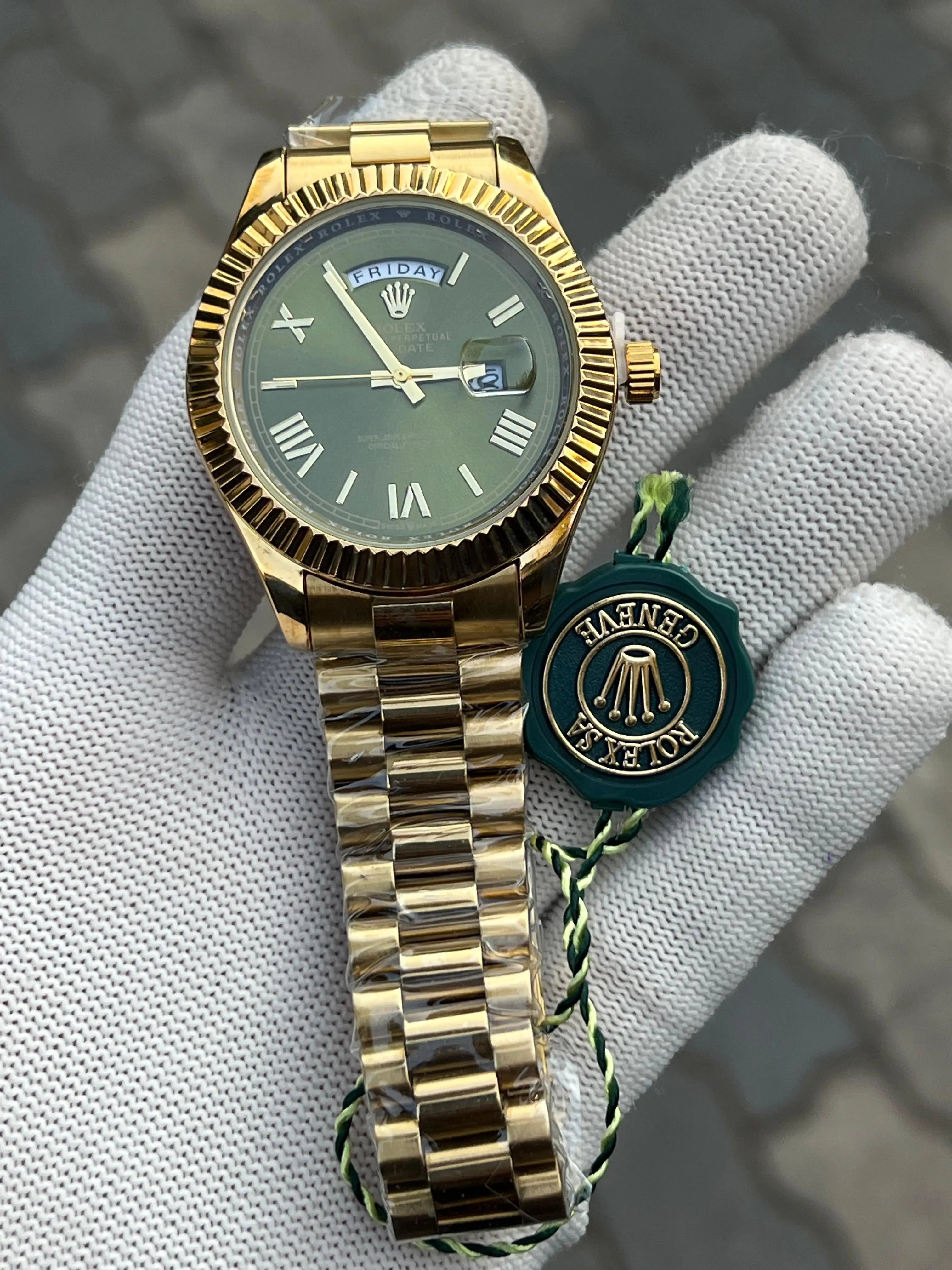 Rolex Day Date Gold Green