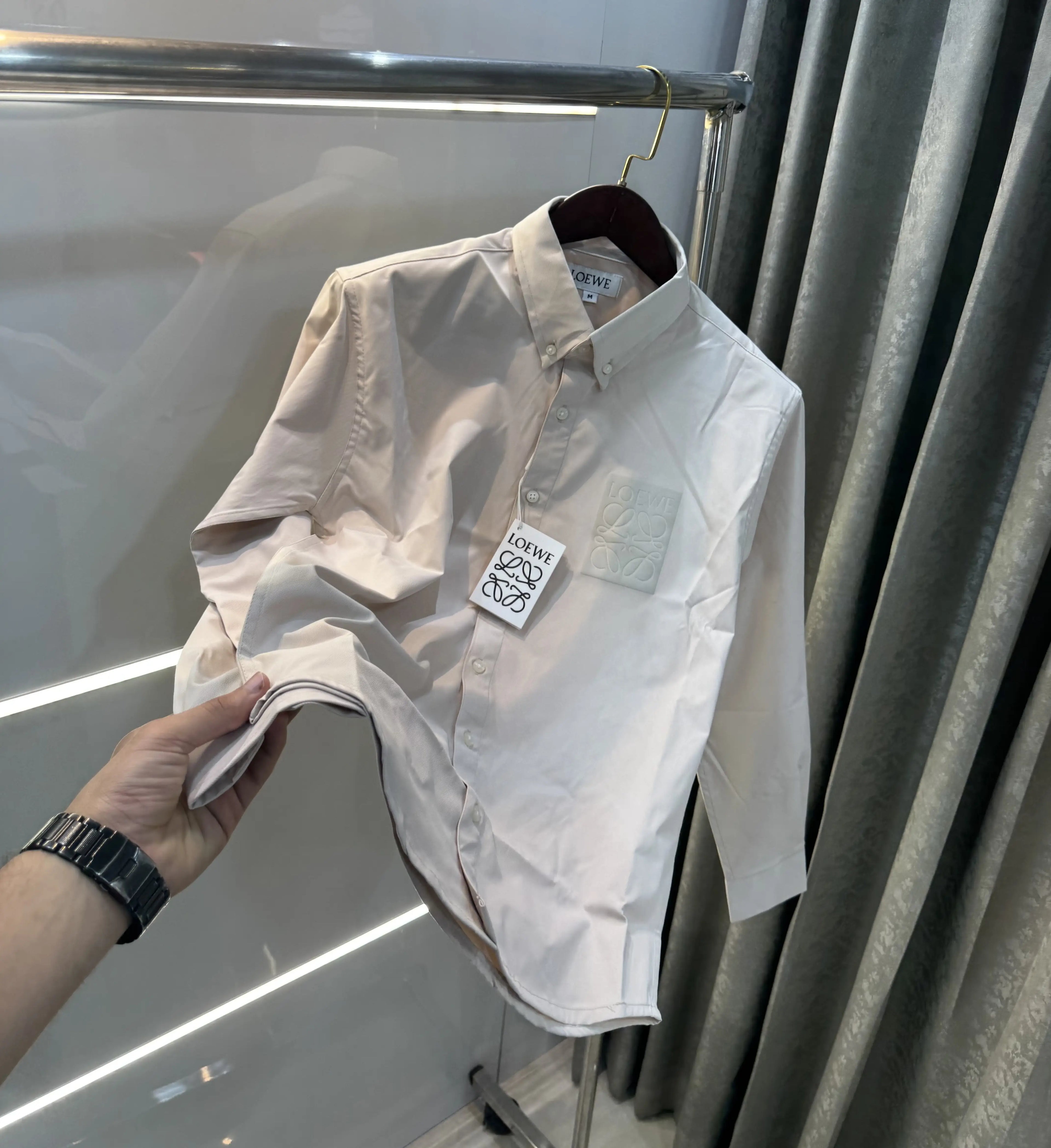 Loewe Cream Logo Work Premium Shirt