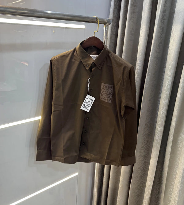 Loewe Brown Logo Work Premium Shirt