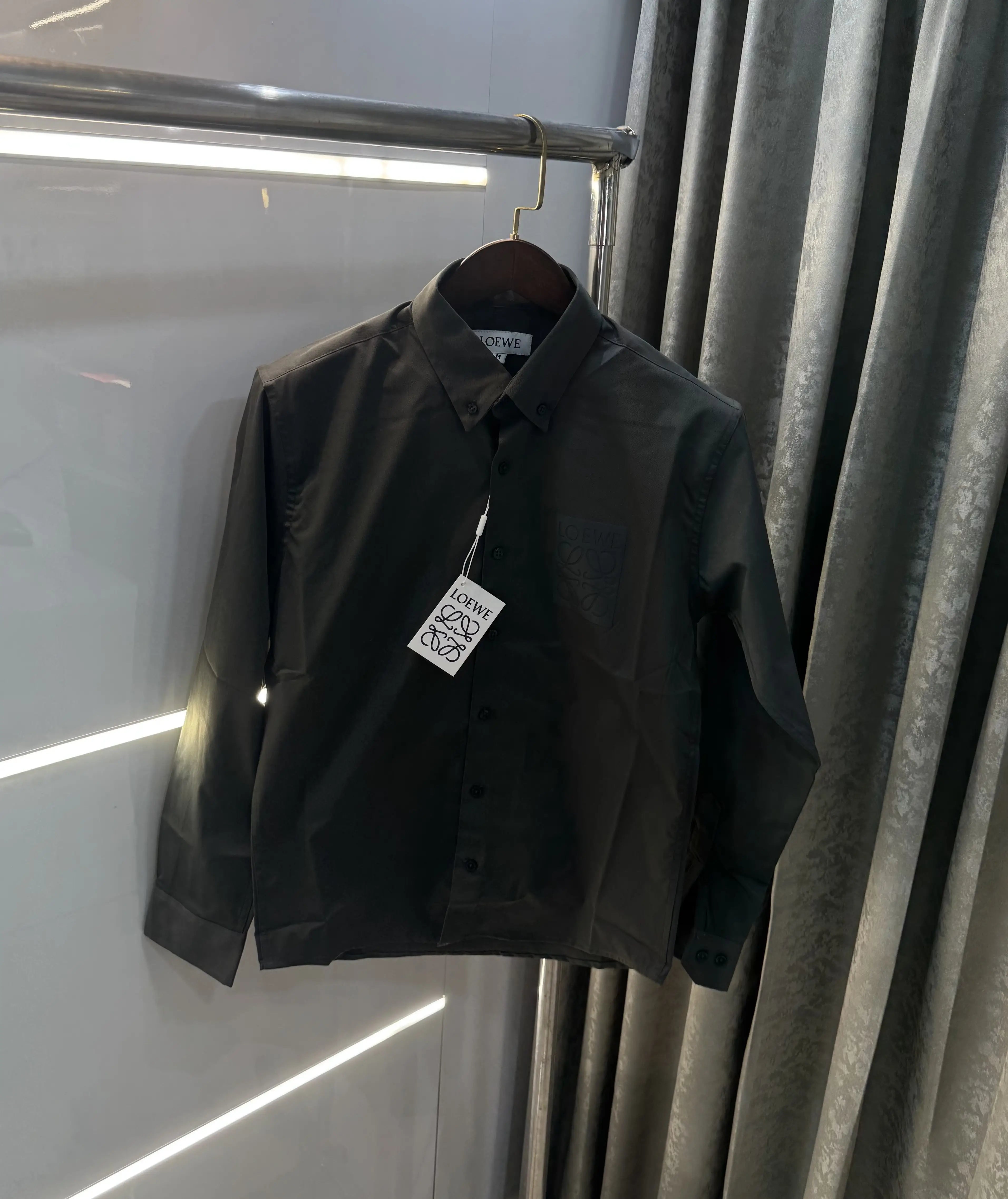 Loewe Dark Grey Logo Work Premium Shirt