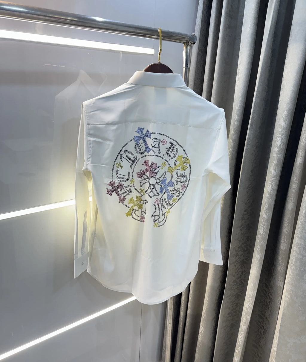 Chrome Hearts White Logo Work Imported Shirt
