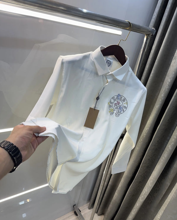 Chrome Hearts White Logo Work Imported Shirt
