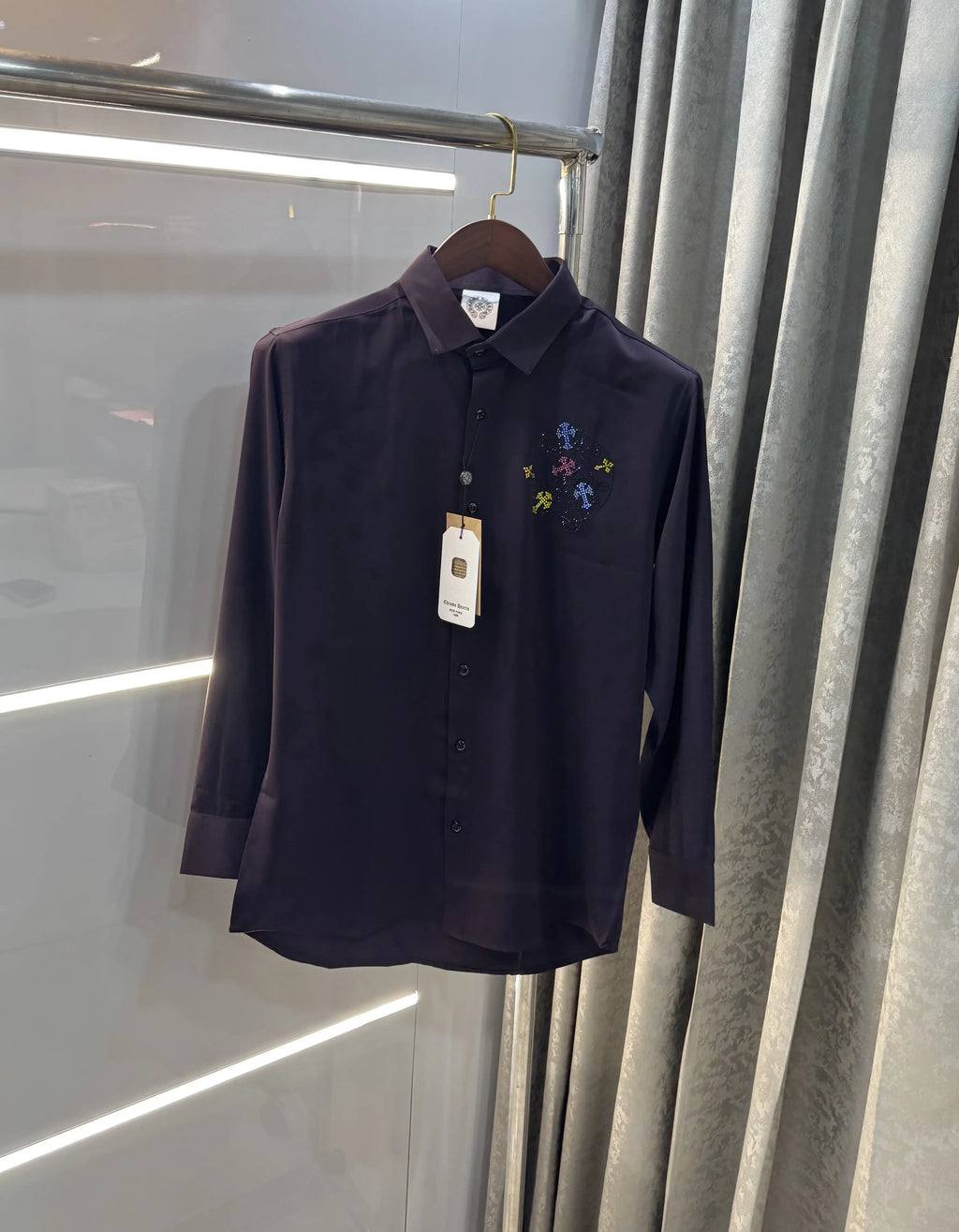 Chrome Hearts Wine Logo Work Imported Shirt
