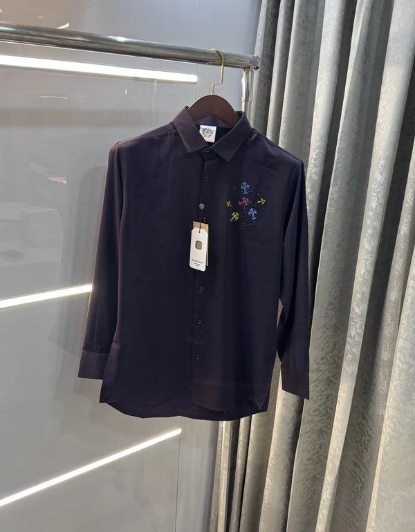 Chrome Hearts Wine Logo Work Imported Shirt