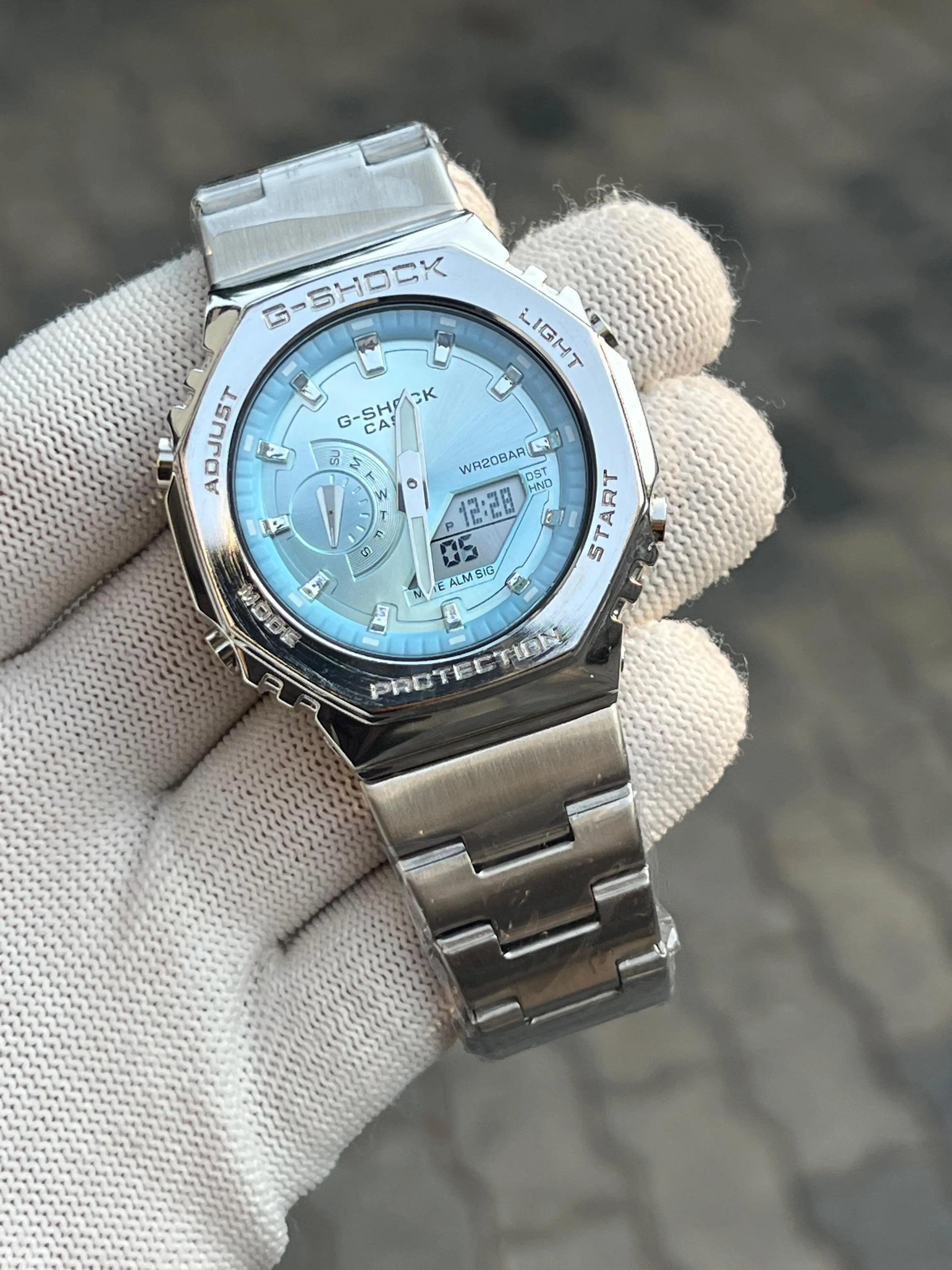 Casio G Shock Gm 2100 Tiffany Blue Chain