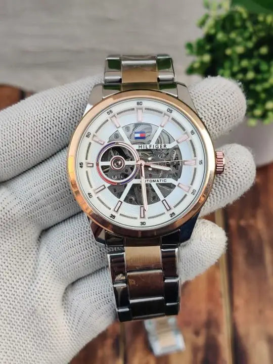 TOMMY HILFIGER DUAL TONE WHITE DIAL