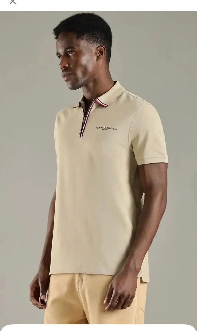 Tommy Hilfiger Cream Premium Polo T-shirt Main image