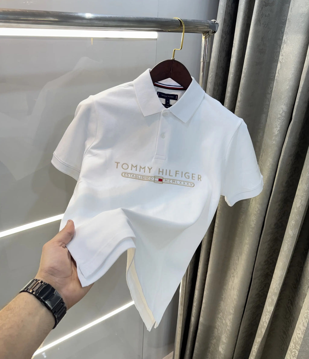 Tommy Hilfiger White Premium Polo T-shirt