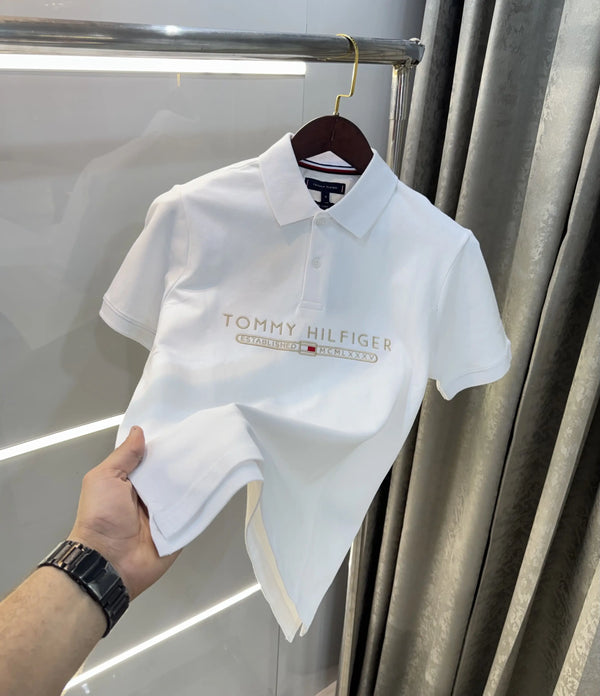 Tommy Hilfiger White Premium Polo T-shirt