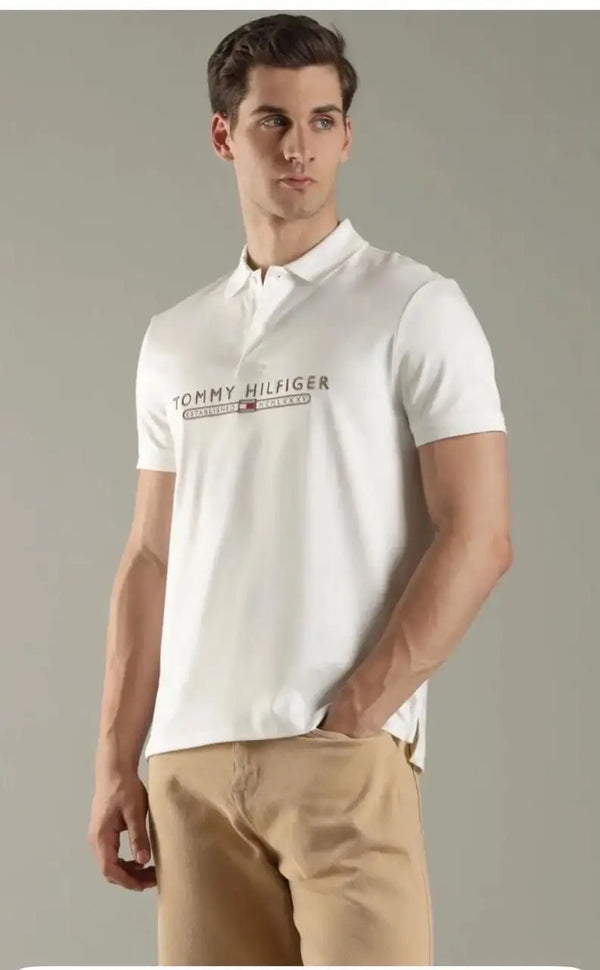 Tommy Hilfiger White Premium Polo T-shirt
