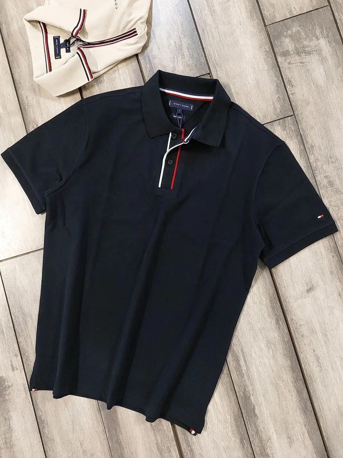 Tomm y Hilfige r Navy Blue Premium Polo T-shirt Main image