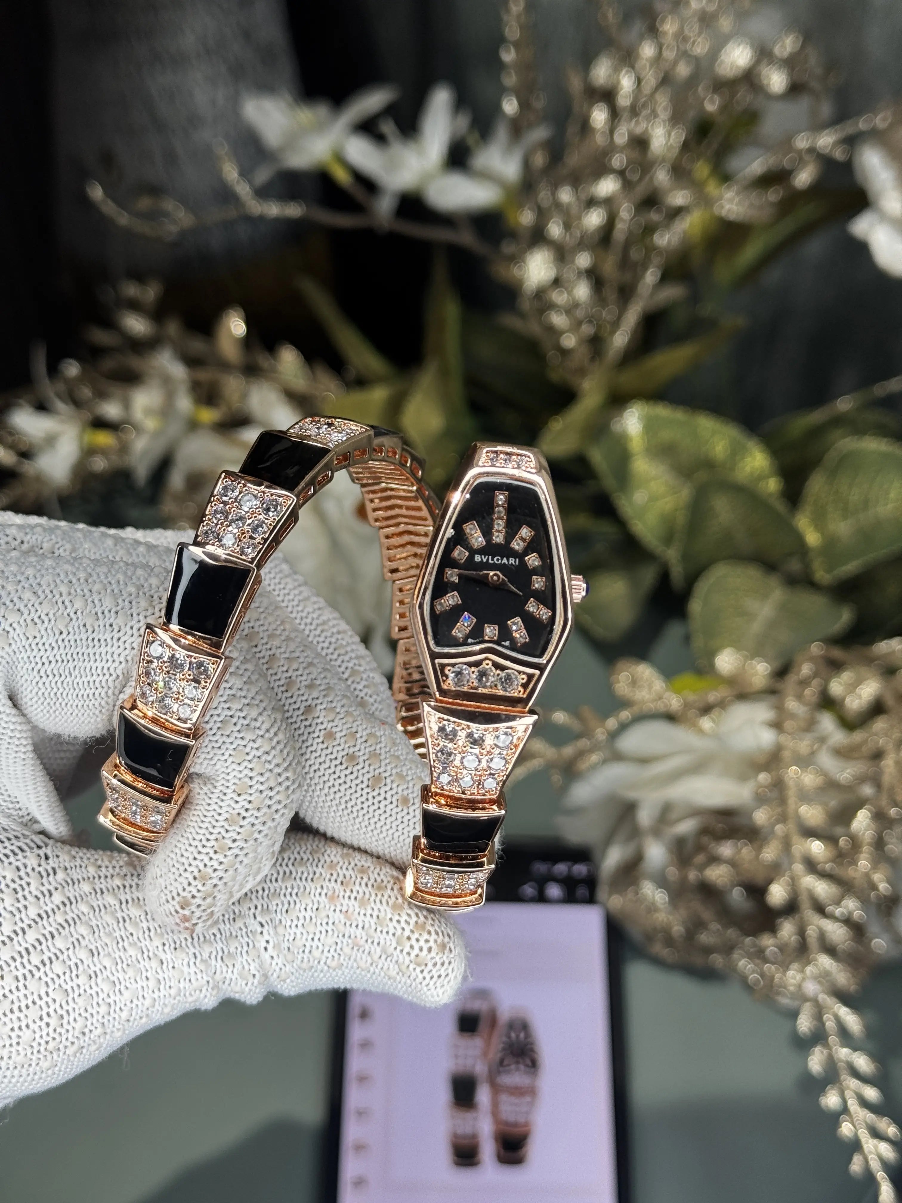 Bvlgari Serpenti Viper Japan Gold Black Premium Ladies Watch