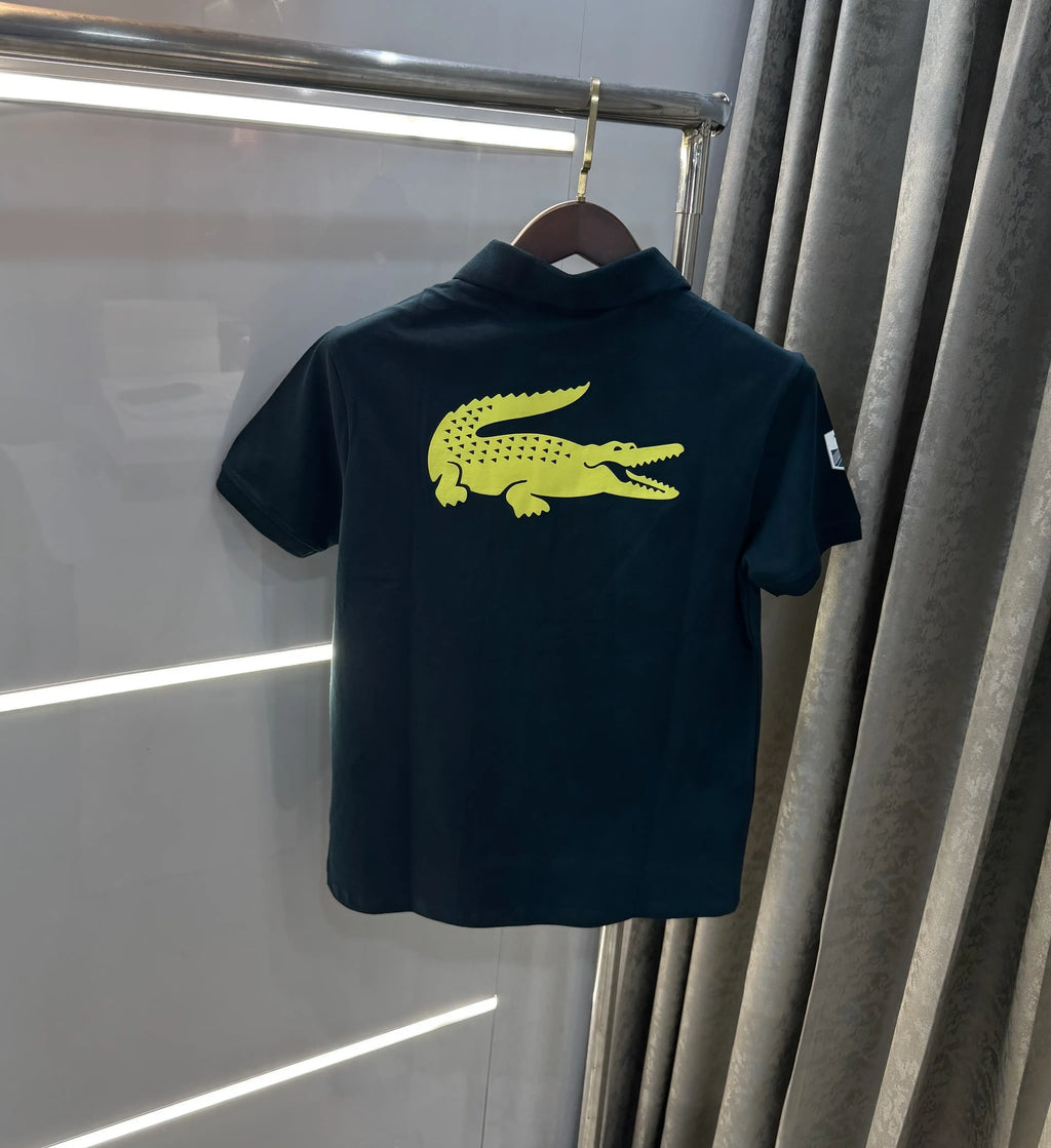 Lacost e Bottle Green Logo Work Premium Polo T-Shirt
