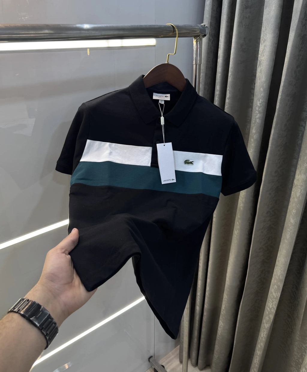 Lacost e Black Logo Work Premium Polo T-Shirt
