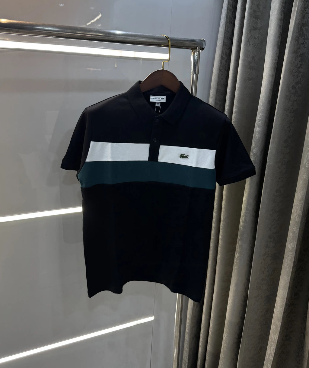 Lacost e Black Logo Work Premium Polo T-Shirt
