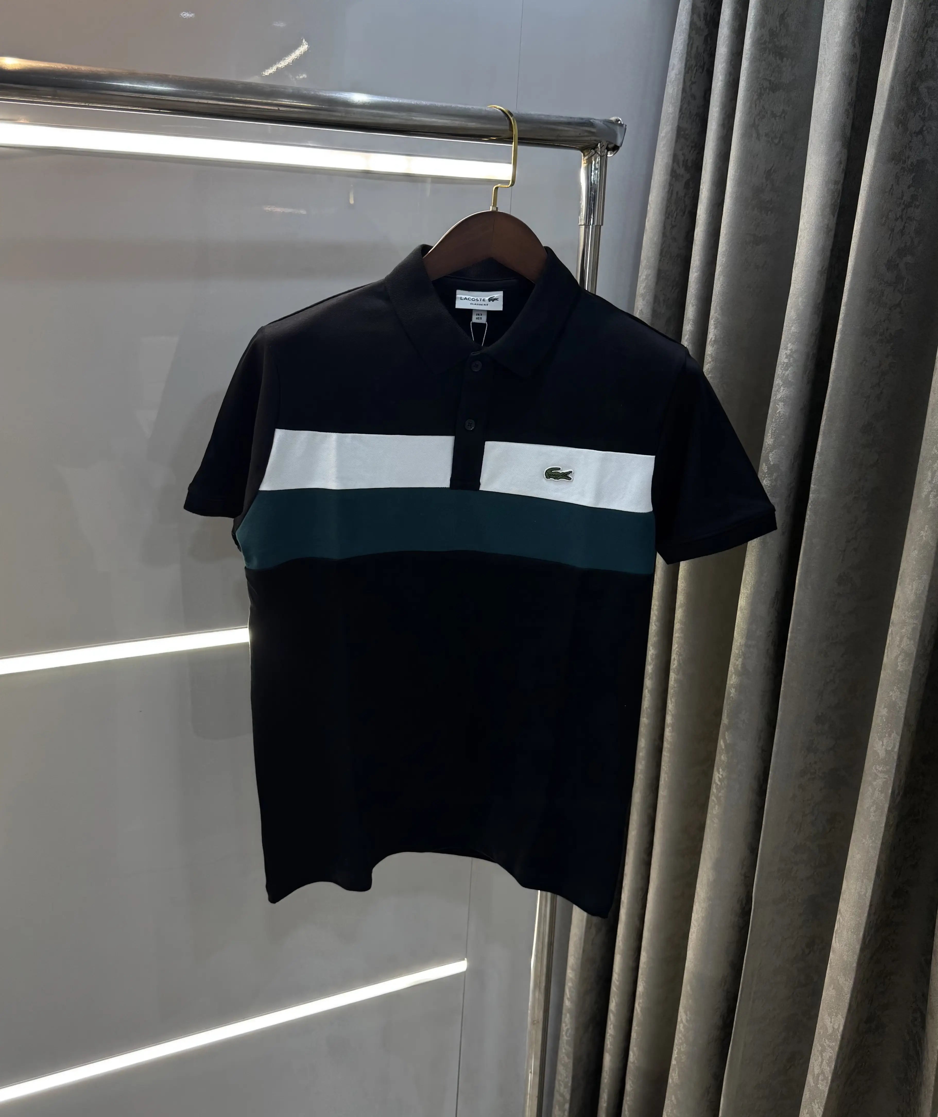 Lacost e Black Logo Work Premium Polo T-Shirt