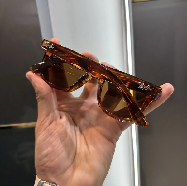 RayBan Orange Texture Brown Premium Shades 502