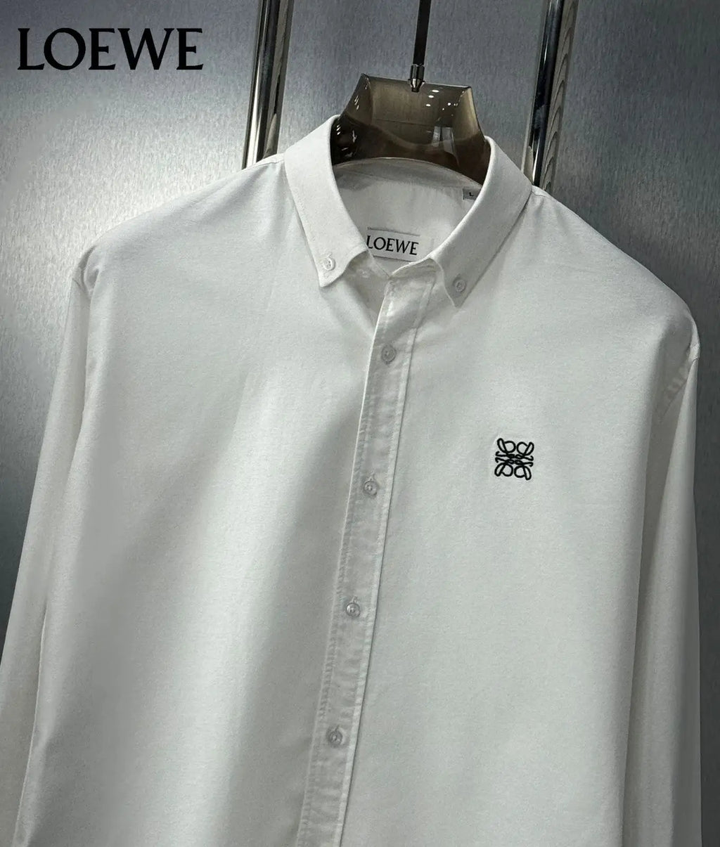 Loewe White Embroidery Logo Shirt With Premium Box Packing