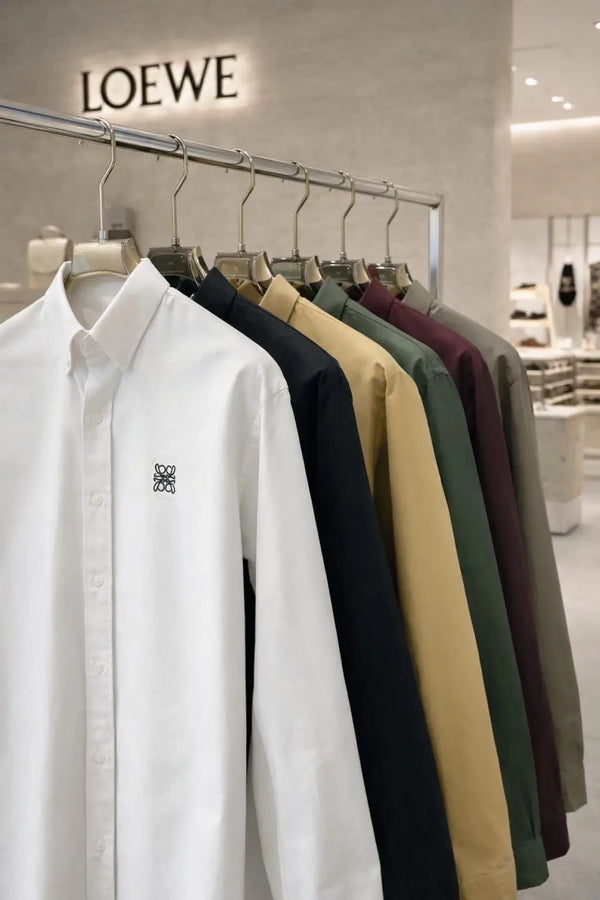 Loewe White Embroidery Logo Shirt With Premium Box Packing