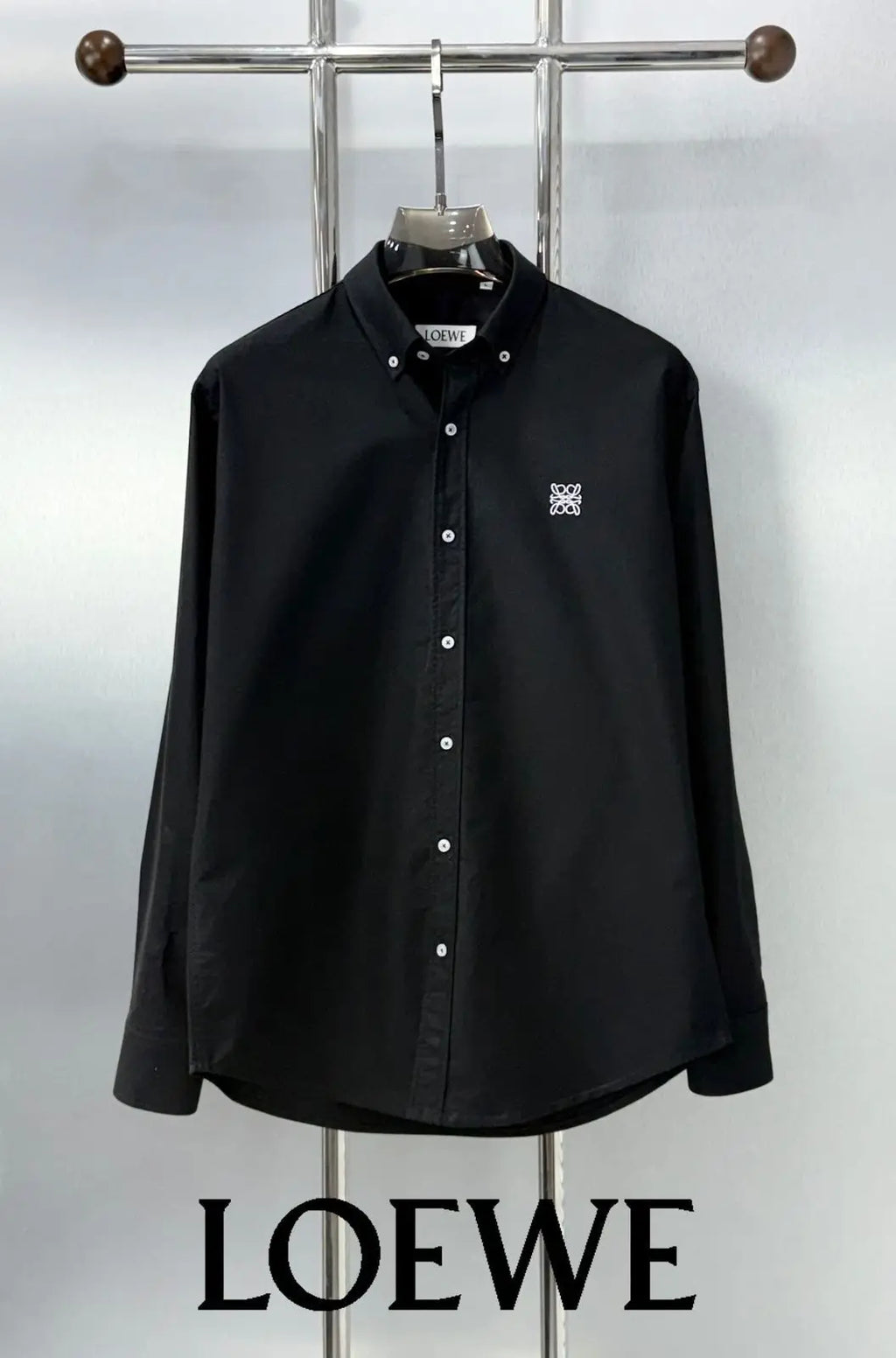 Loewe Black Embroidery Logo Shirt With Premium Box Packing