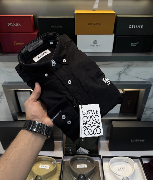 Loewe Black Embroidery Logo Shirt With Premium Box Packing