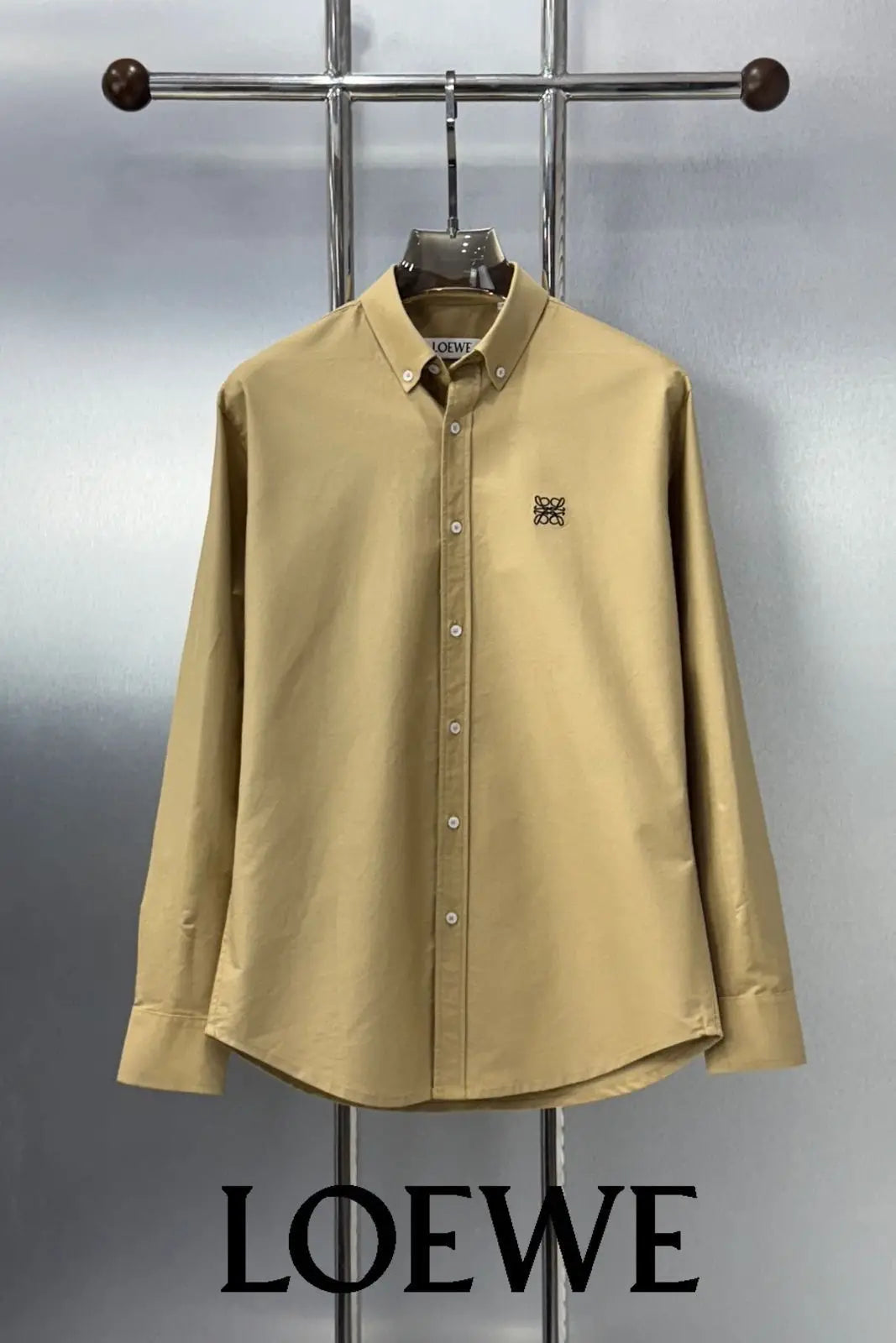 Loewe Beige Embroidery Logo Shirt With Premium Box Packing Main image