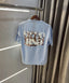 Bluorang Sky Blue Embossed Logo Imported Oversized T-Shirt