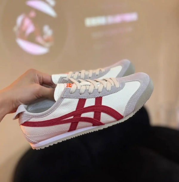 Onitsuka Tiger Mexico 66 VIN Beige  White  Red  7A Premium Sneakers (D-2068)