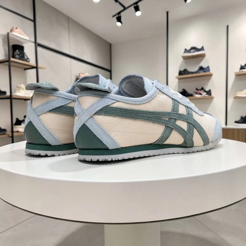 Onitsuk_a Tiger Mexico 66 Cream Pine Green  7A Premium Sneakers D-2067