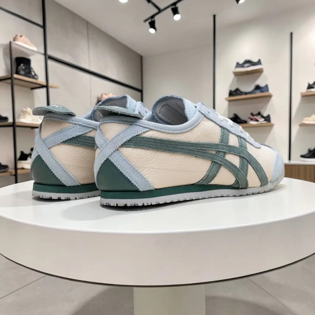 Onitsuk_a Tiger Mexico 66 Cream Pine Green  7A Premium Sneakers D-2067
